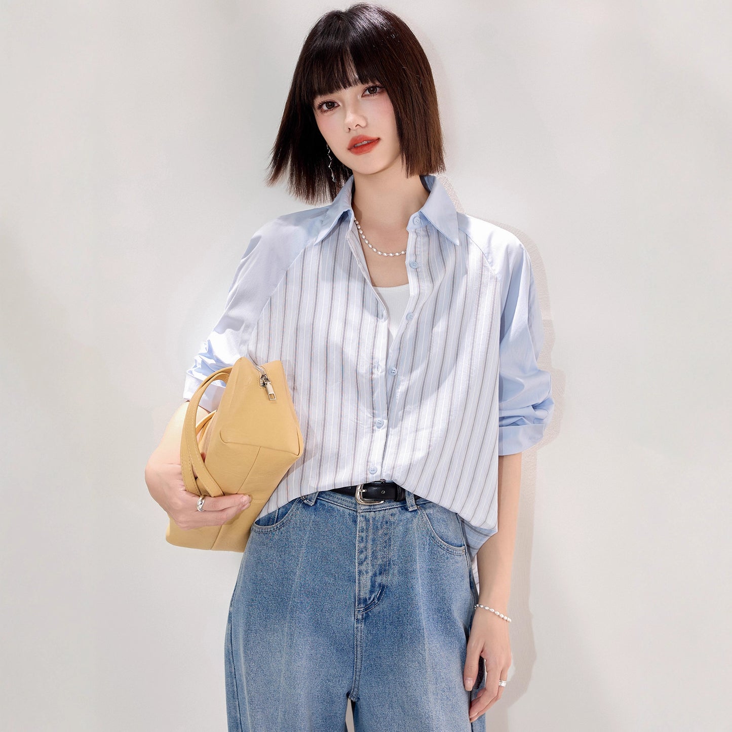 Women's Striped Blazer: Autumn Vintage Blouse