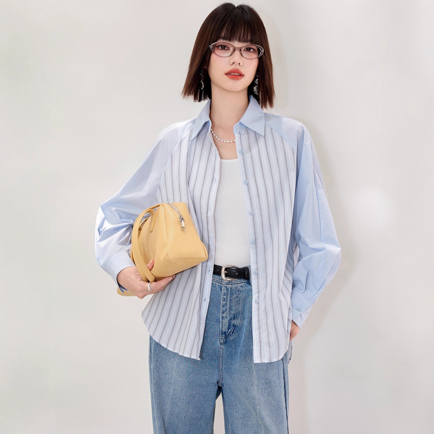 Women's Striped Blazer: Autumn Vintage Blouse