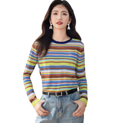 Chic Knit Sweater Women's Round Neck Loose Fit Slimming French Little Black Dress Style Soft Knit Top