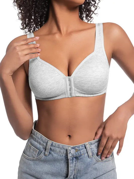Adjustable front-buttoned stretchable bra without steel underwire(🎄 Christmas Deals Are About to End 🎁Double Orders + Extra Discounts — Loss-Leader Sale)